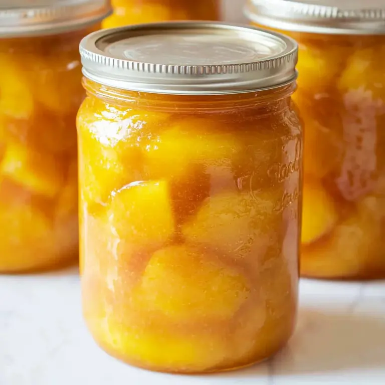 Homemade Canned Peach Pie Filling