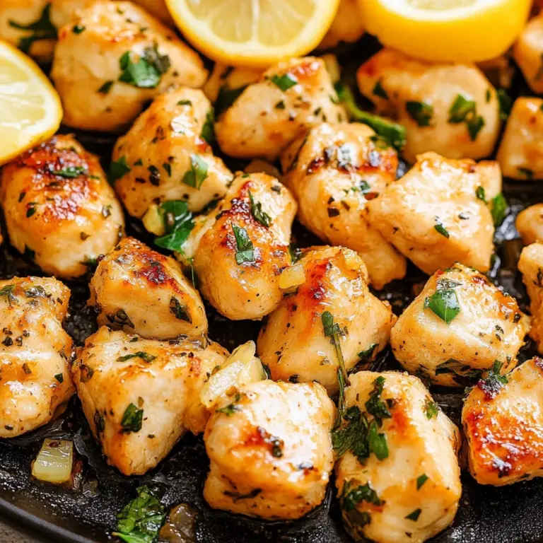 Lemon Garlic Chicken Bites