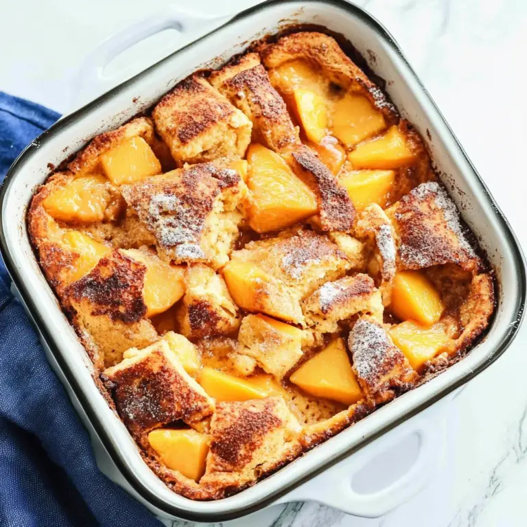 Peach Cobbler French Toast Bake