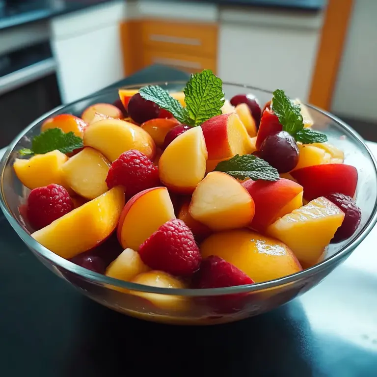 Summer Peach Fruit Salad
