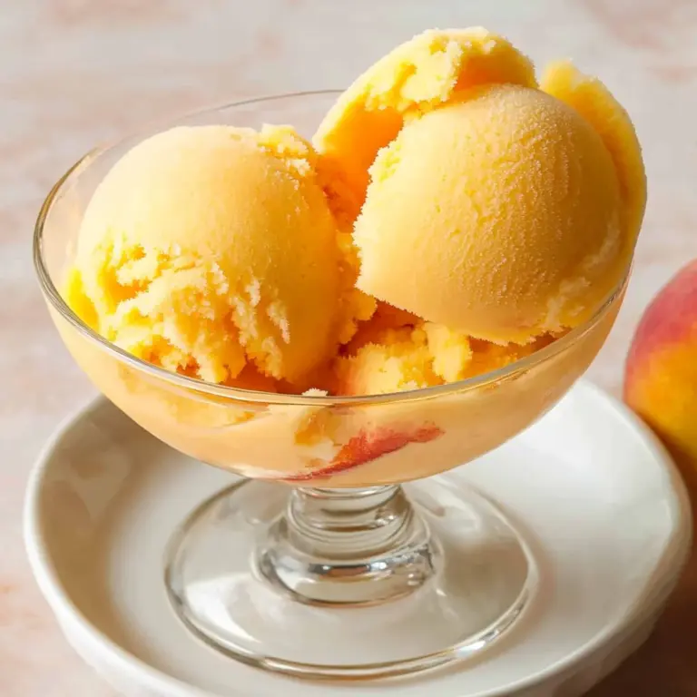 The Best Peach Sorbet Without Ice Cream Maker