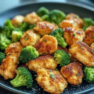 Air Fryer Chicken Bites and Broccoli