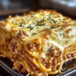 Baked Cream Cheese Spaghetti Casserole