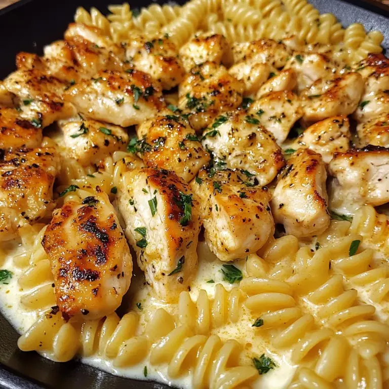 Cajun Chicken Rotini with Mozzarella Garlic Butter Sauce