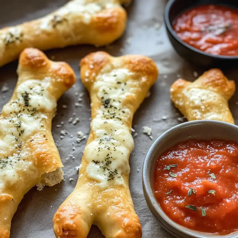 Cheesy Halloween Breadstick Bones
