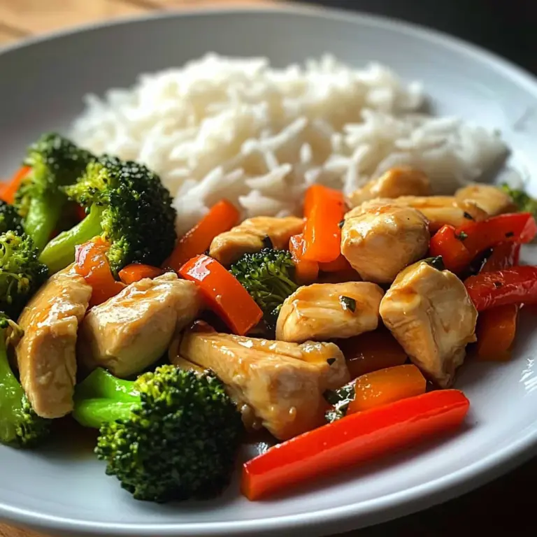 Chicken Stir-Fry with Steamed Broccoli & Fluffy Rice