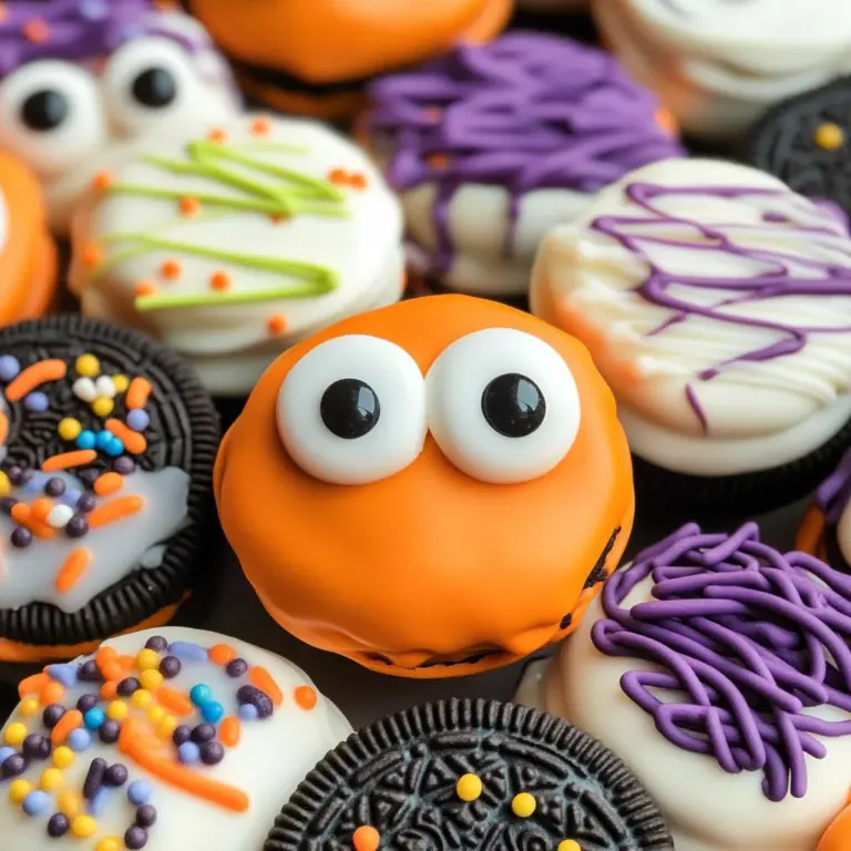 Easy Halloween Dipped Oreo Cookies Recipe