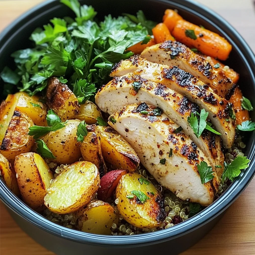 Grilled Chicken Power Bowl with Quinoa & Roasted Veggies