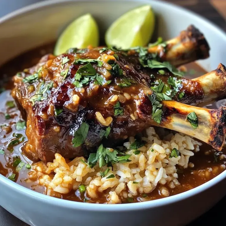 Lemongrass-Ginger Lamb Shank with Coconut Rice