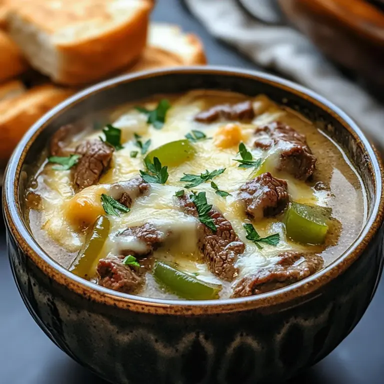 Philly Cheese Steak Soup Recipe: Comfort in a Bowl