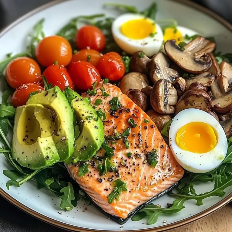 Salmon & Mushroom Power Plate
