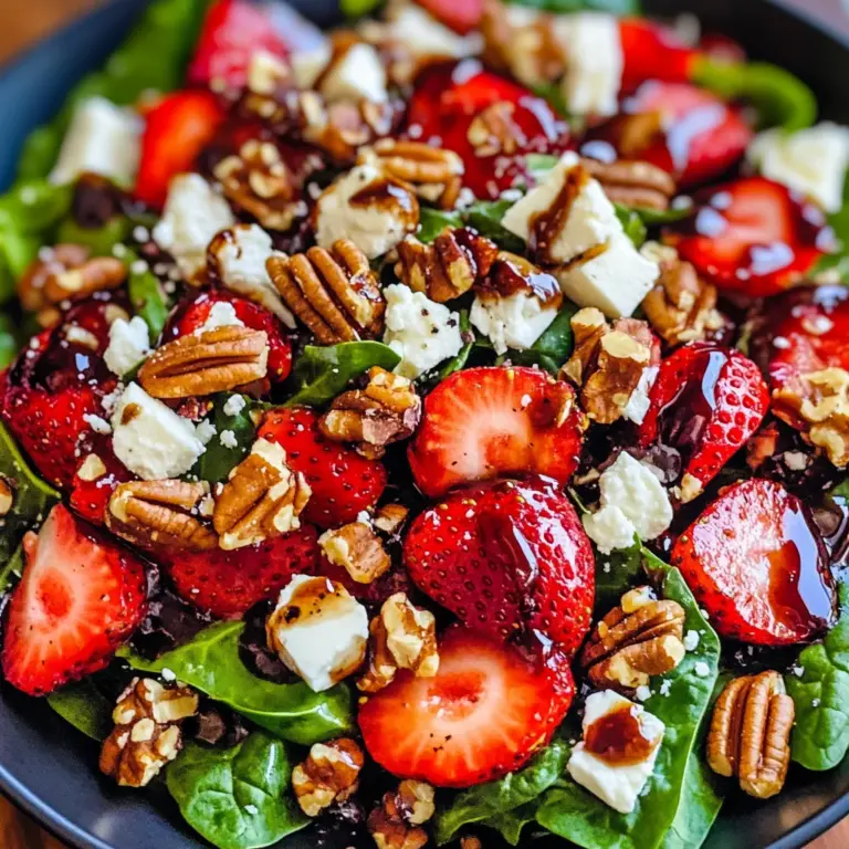 Spinach Strawberry Salad with Pecans
