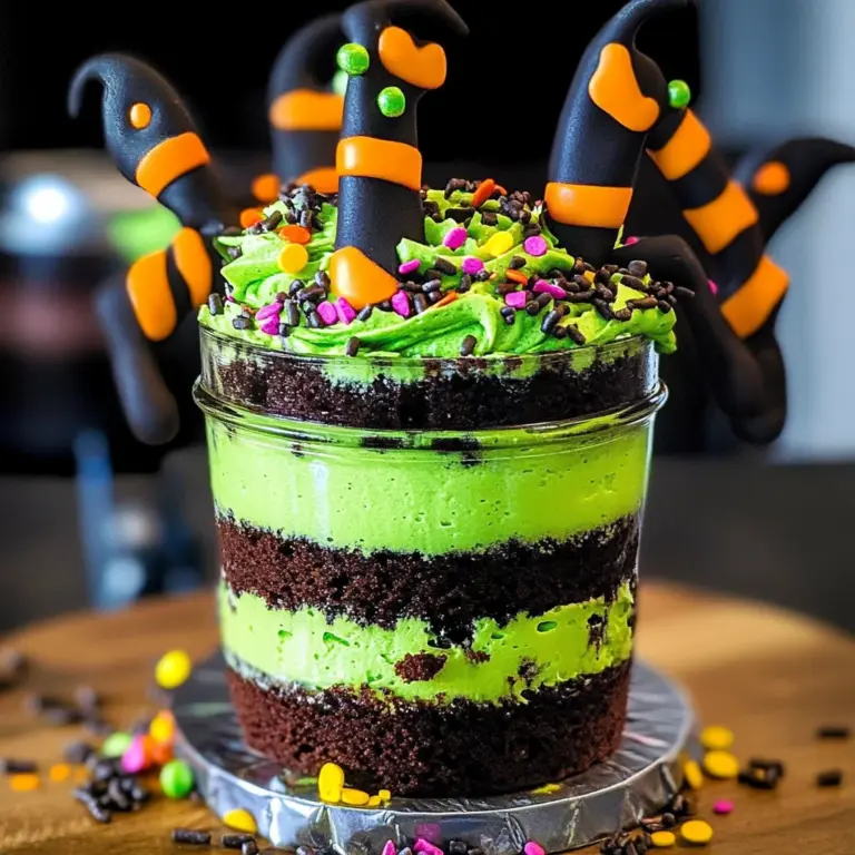 Witches Brew Halloween Cake Jars