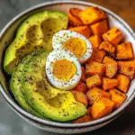 Avocado, Egg & Roasted Sweet Potato Bowl