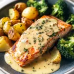 Baked Salmon with Amazing Lemon Sauce