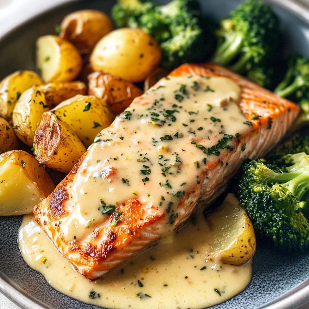 Baked Salmon with Amazing Lemon Sauce