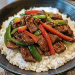 Beef & Pepper Stir-Fry with Rice