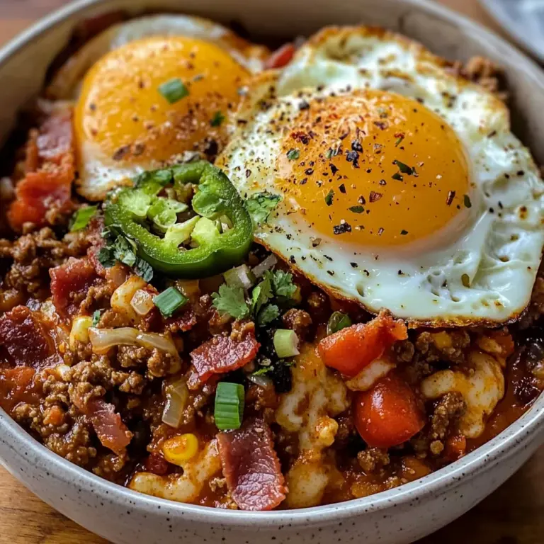 Breakfast Chili and Eggs