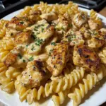 Cheesy Garlic Cajun Chicken Rotini in Velveeta Cream Sauce