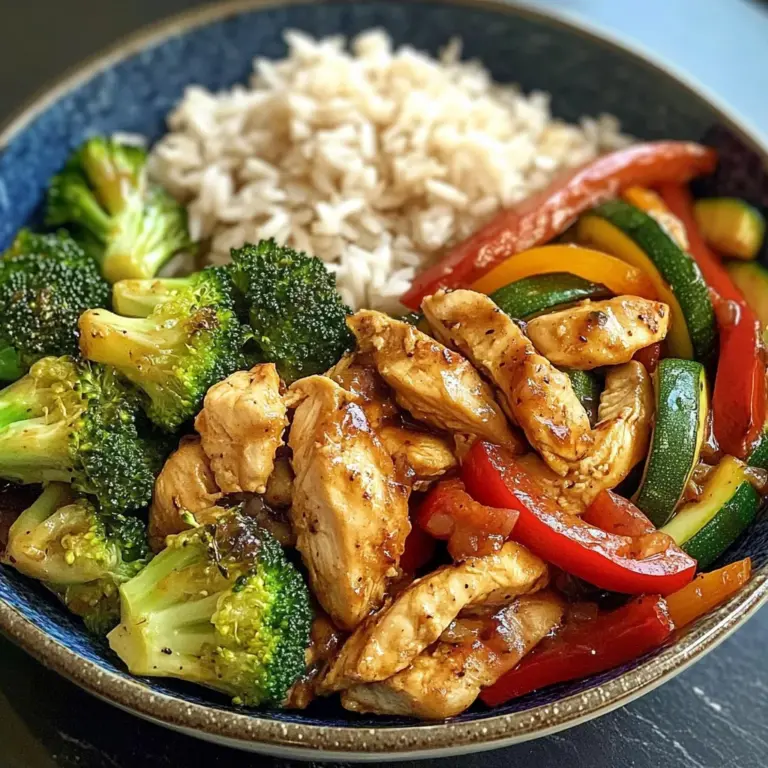 Chicken Veggie Stir-Fry with Brown Rice Bowl