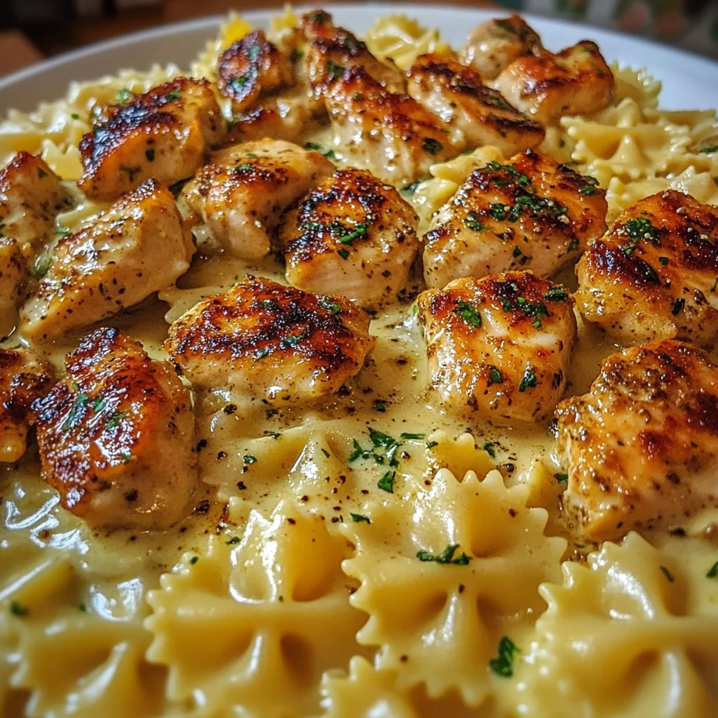 Creamy Cajun Chicken Bowtie Pasta