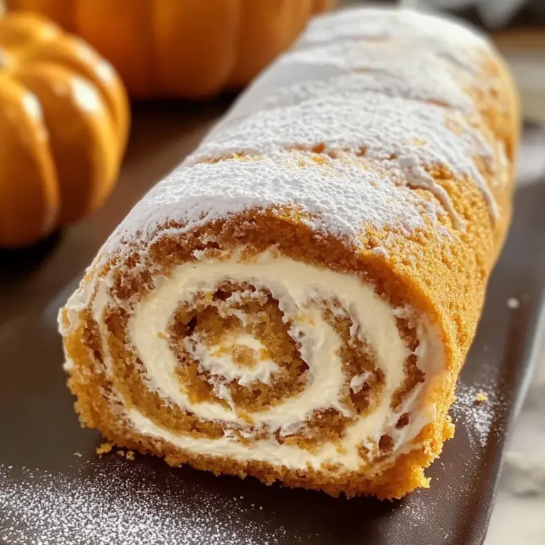 Fall Pumpkin Spice Roll Cake - theamazingfood
