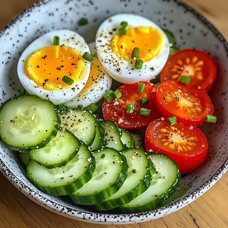Garden Egg Bowl with Cucumber & Cherry Tomatoes