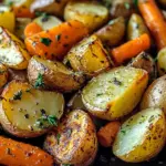 Garlic Herb Roasted Potatoes, Carrots, and Zucchini