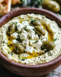 Green Olive and Feta Cheese Dip