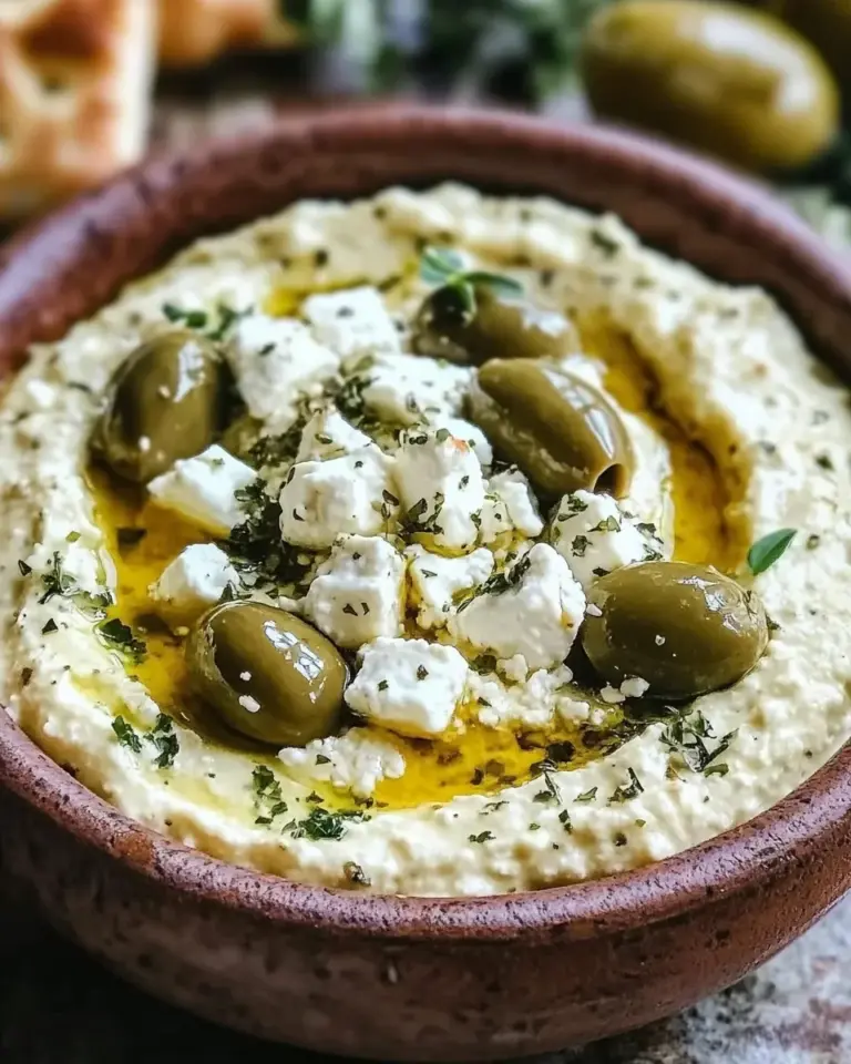 Green Olive and Feta Cheese Dip