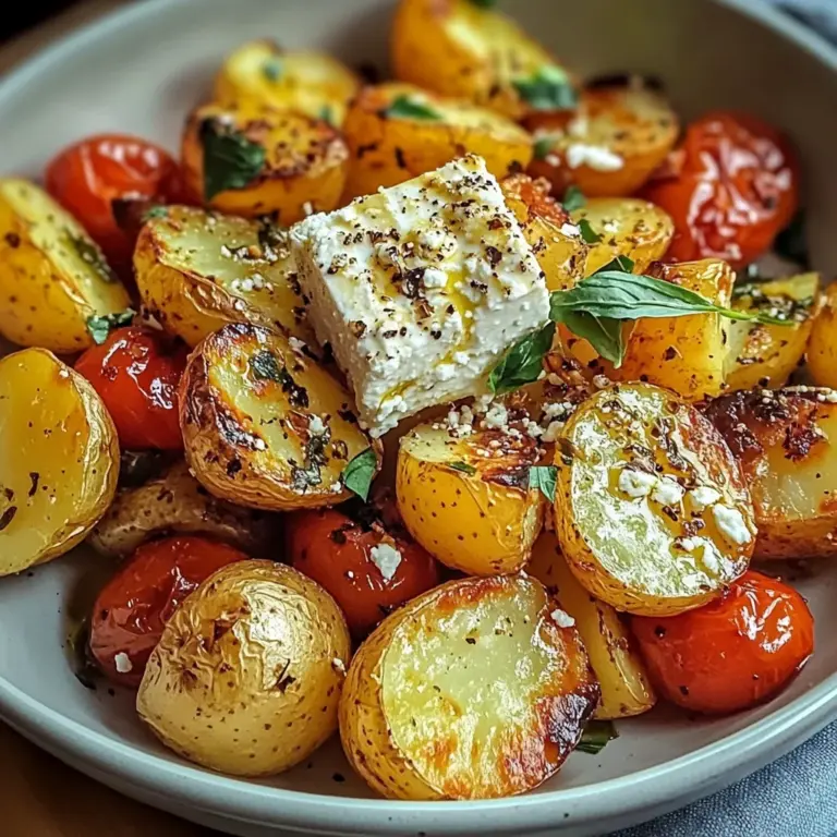 Healthy Baked Feta Potatoes : Easy Potatoes