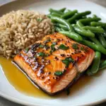Honey Garlic Salmon with Brown Rice & Green Beans