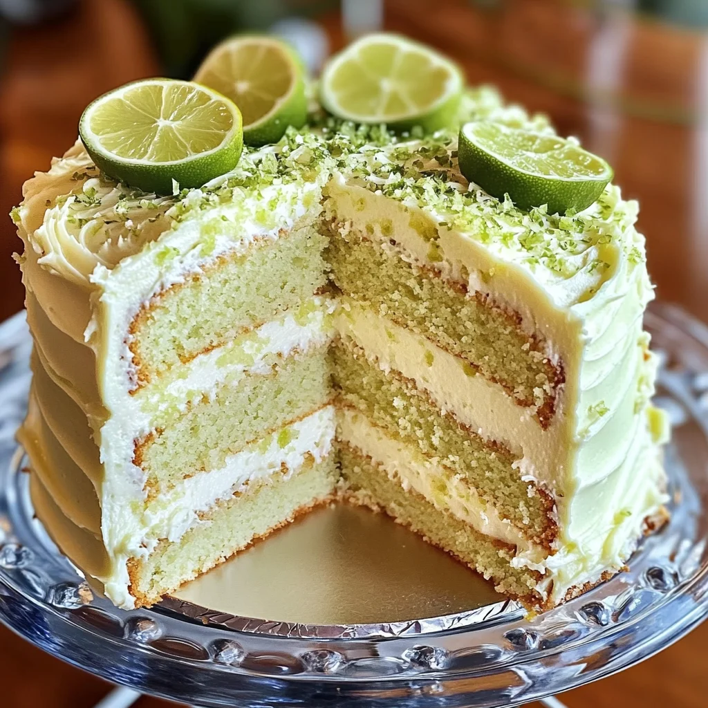 Key Lime Cake with Key Lime Cream Cheese Frosting