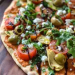 Mediterranean Naan Bread Pizza