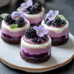 Mini Blackberry Mousse Cakes