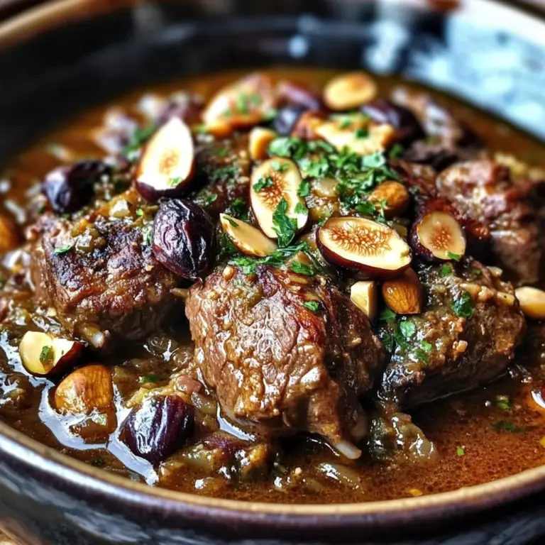 Moroccan Lamb Tagine with Figs, Almonds & Warm Spices
