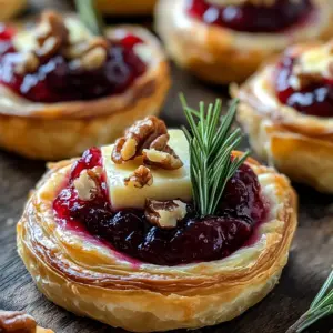 Savory Cranberry and Brie Tartlets