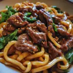 Simple Black Pepper Beef Udon