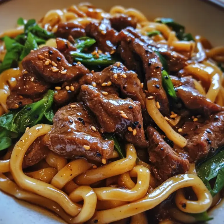 Simple Black Pepper Beef Udon