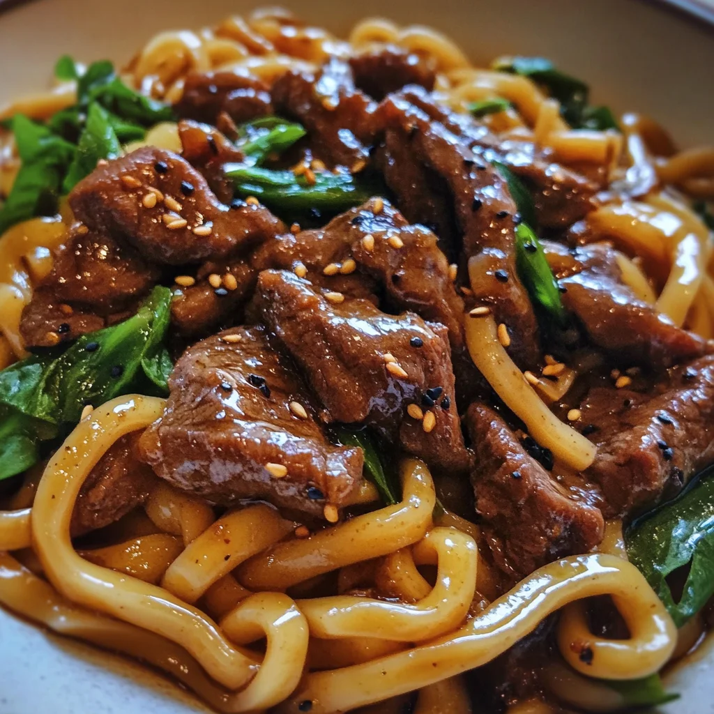 Simple Black Pepper Beef Udon