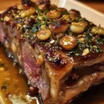 Slow-Roasted Lamb Shoulder with Garlic-Honey Mustard Glaze
