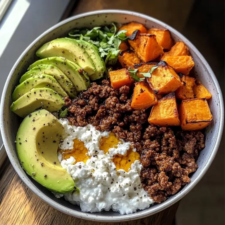 Sweet Potato, Beef & Avocado Protein Bowl