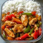 Sweet & Spicy Chicken Stir-Fry with Rice