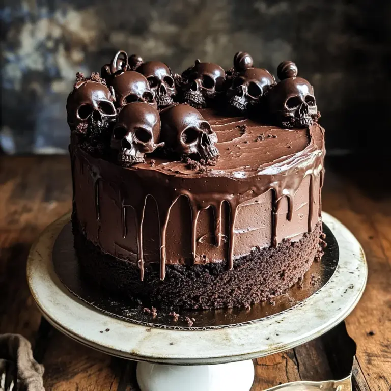 Vegan Chocolate Layer Skull Cake