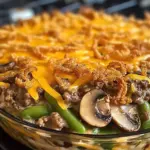 chicken hamburger Green Bean Casserole with Mushrooms made easy!