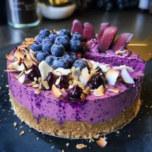 BLUEBERRY ACAI CHEESECAKE