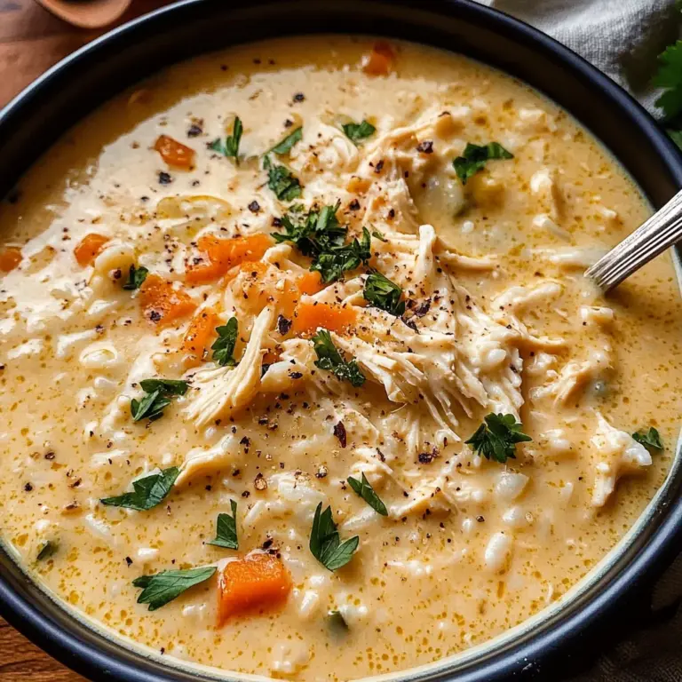Creamy White Chicken + Rice Soup