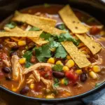 Crockpot Chicken Tortilla Soup