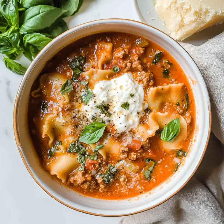 Easy Creamy Lasagna Soup