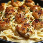 Garlic Butter Chicken Bites with Creamy Parmesan Pasta: An Incredible 7-Step Recipe